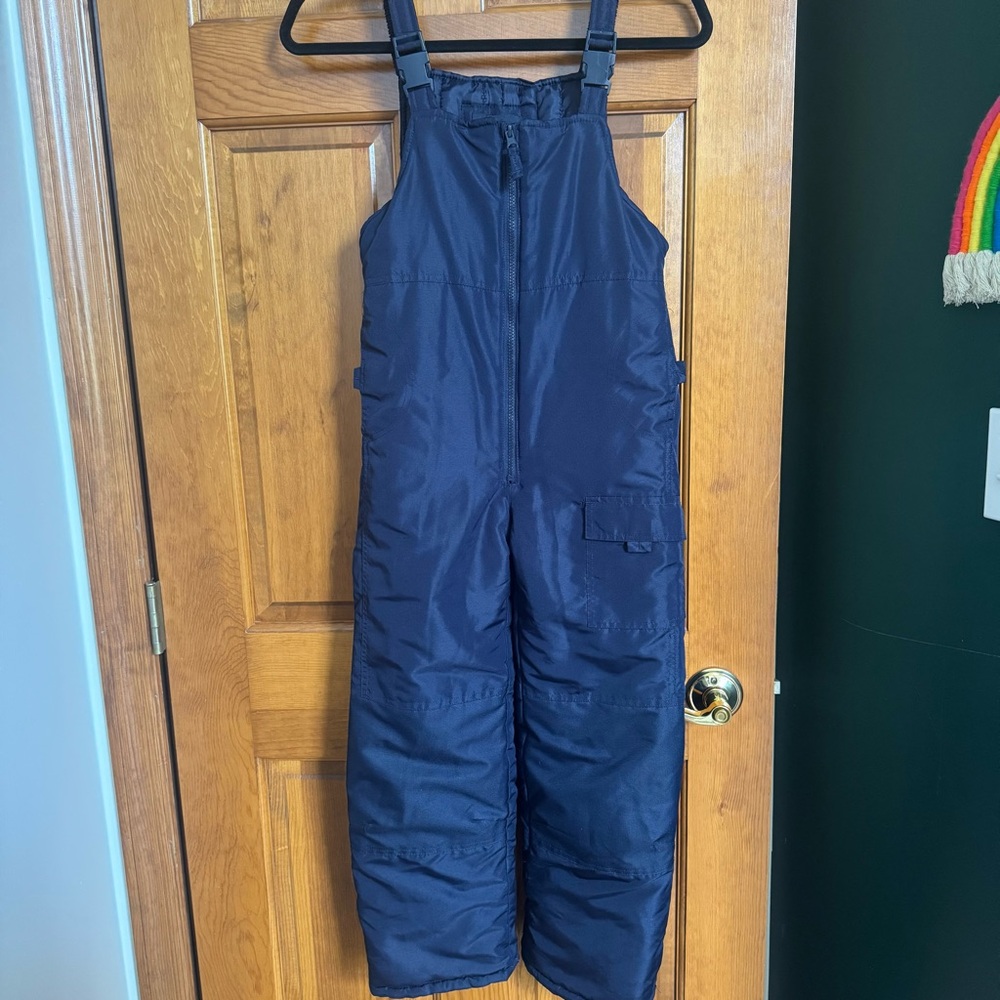 London Fog Navy Kids Snow Bib Overalls with Adjustable Straps